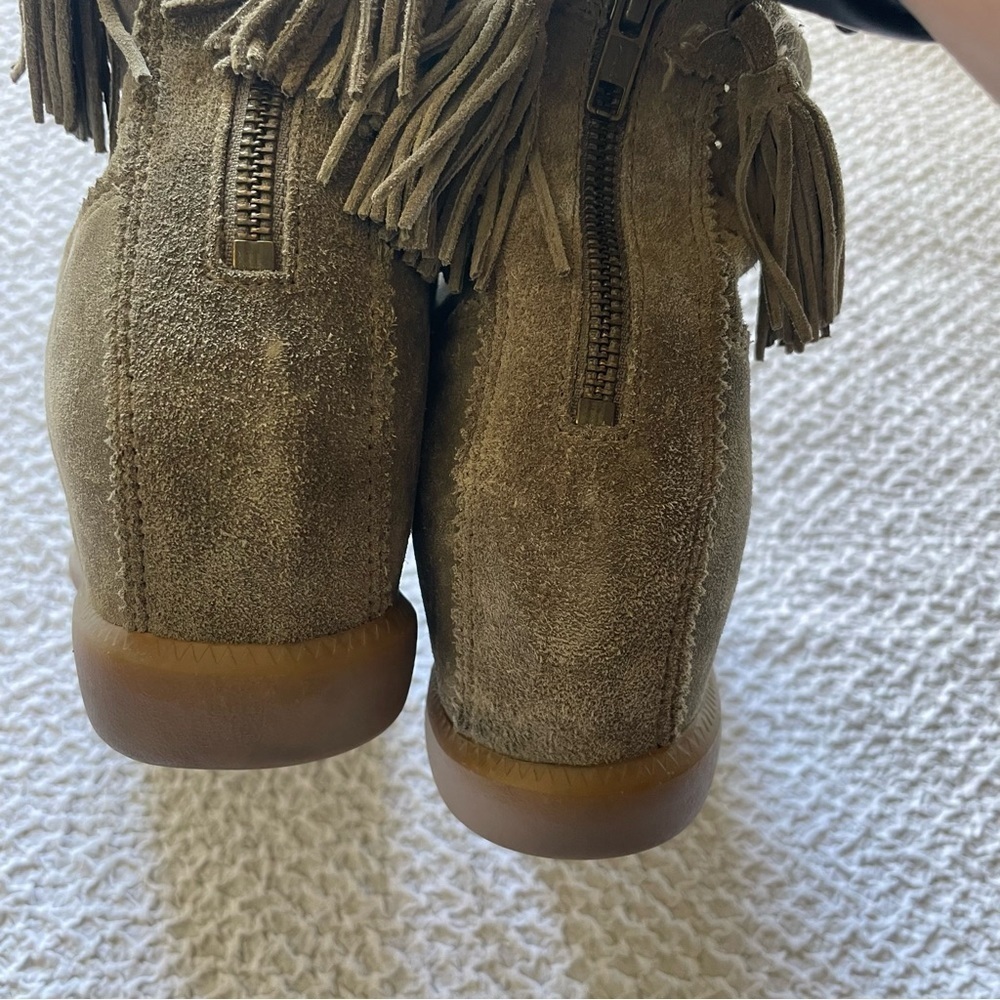 Isabel Marant Basley Suede Ankle Boots Taupe Size 11 - Picture 8 of 16